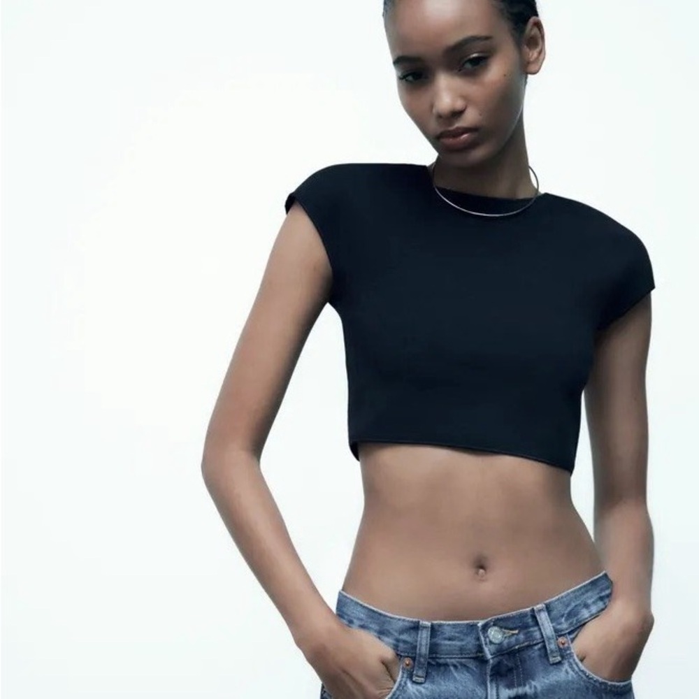 Zara Black Women's Crop Top